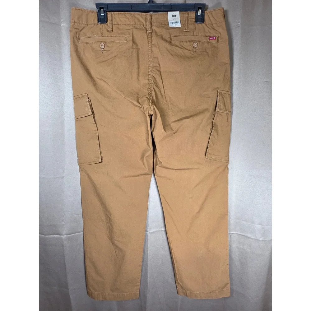 Levis XX Cargo Taper Pants Mens 38x32 Brown Stretch NWT